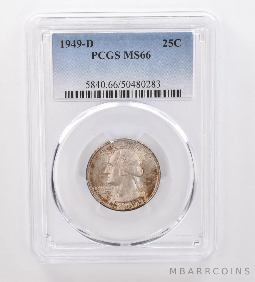 1949-D Washington Quarter MS66 PCGS Beautiful Tone *9952