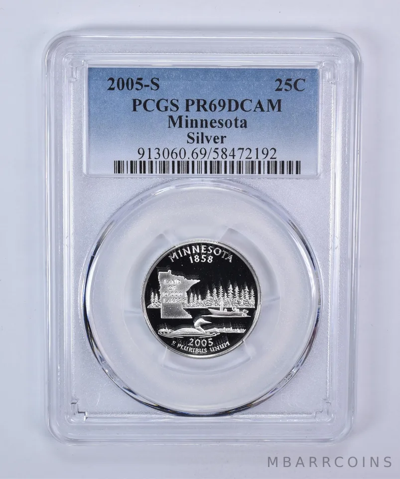 2005-S Washington State Quarter Silver Minnesota PR69 DCAM PCGS