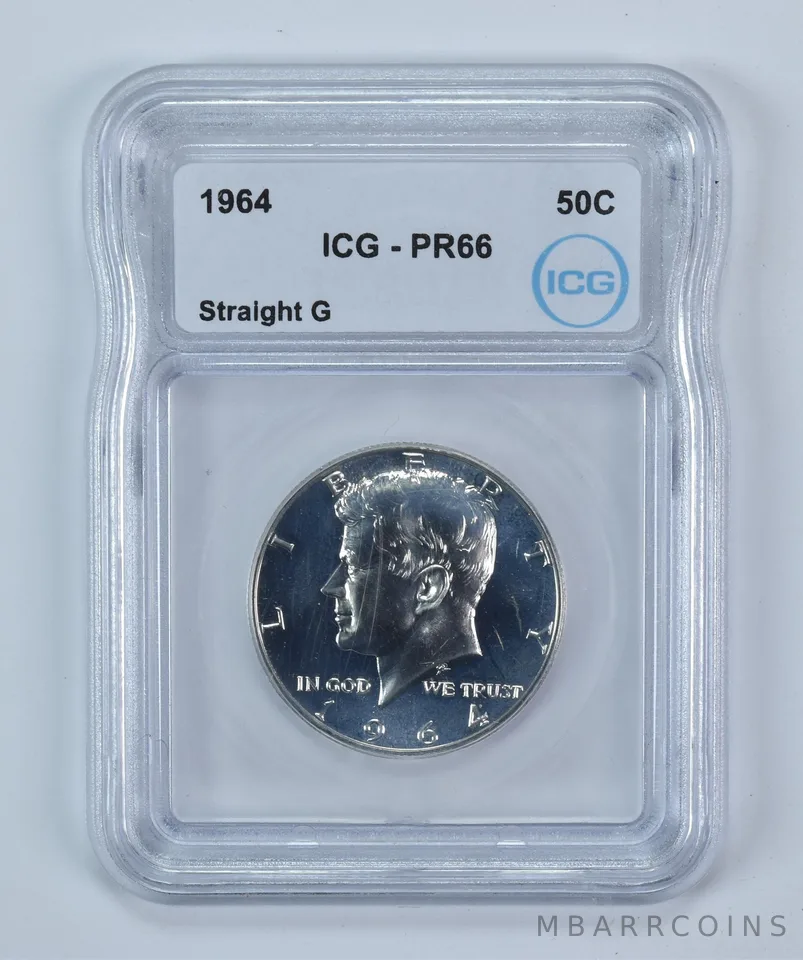 1964 Kennedy Half Dollar Straight G PR66 ICG