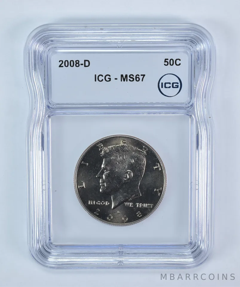 2008-D Kennedy Half Dollar MS67 ICG