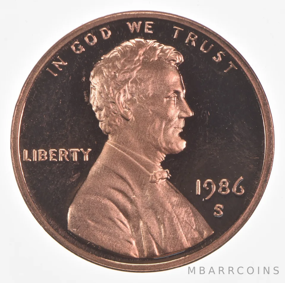 1986-S Lincoln Memorial Cent Proof