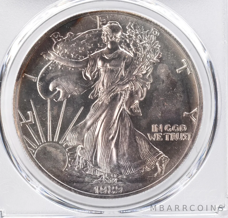 1989 American Silver Eagle MS68 PCGS Beautiful Tone *1207