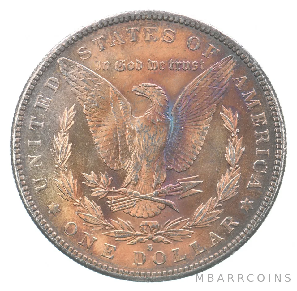 1890-S Morgan Silver Dollar Beautiful Tone a6575