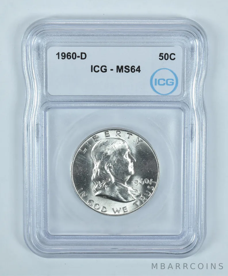 1960-D Franklin Half Dollar MS64 ICG