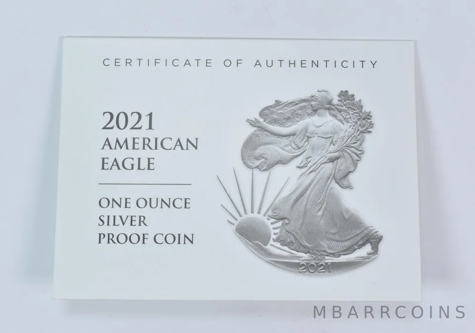 COA 2021-S T2 American Silver Eagle Type 2 Proof Special S Mint