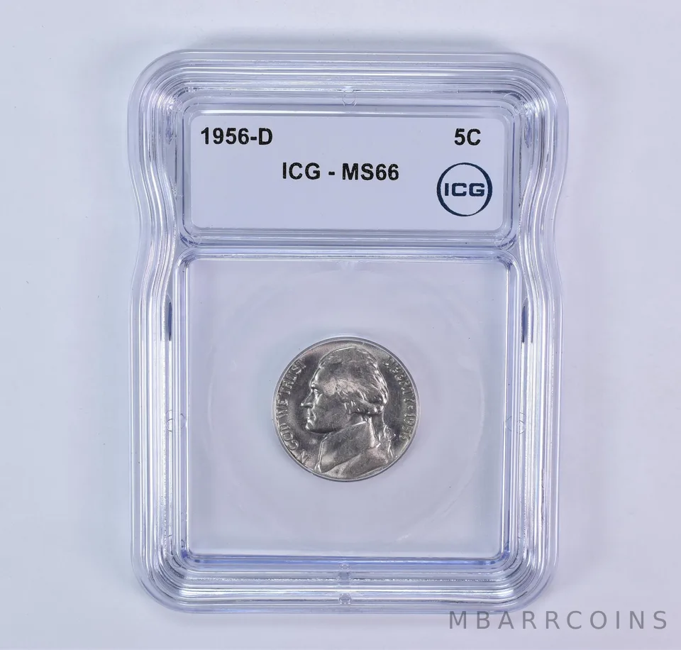 1956-D Jefferson Nickel MS66 ICG