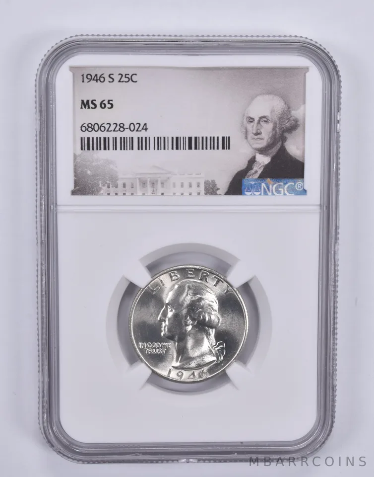1946-S Washington Quarter MS65 NGC Special Label