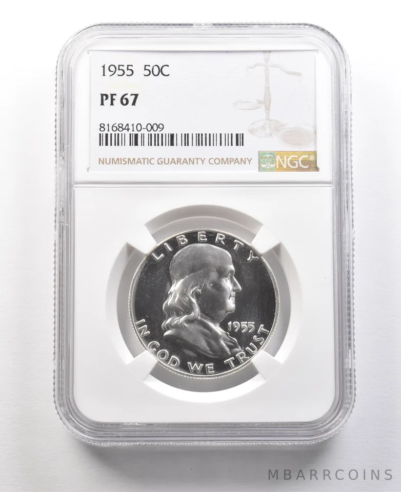 1955 Franklin Half Dollar PF67 NGC Great Contrast *8949