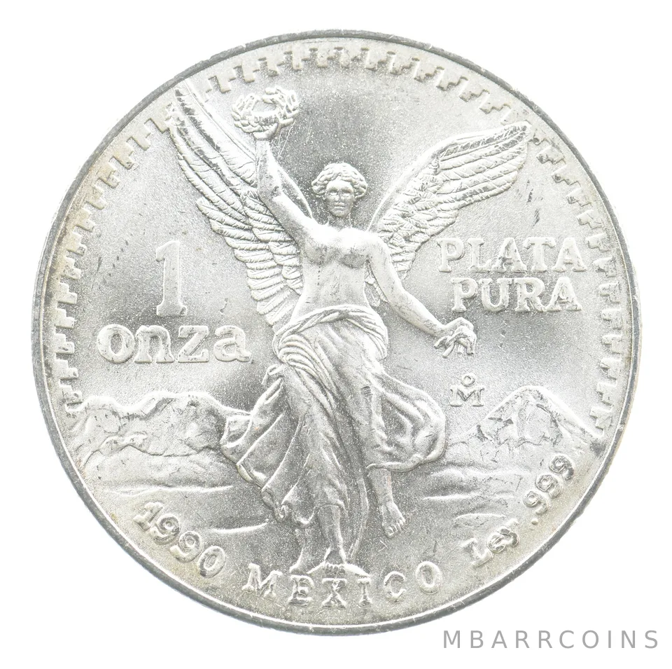 1990 Mo Mexico 1 Onza Silver Libertad *3603