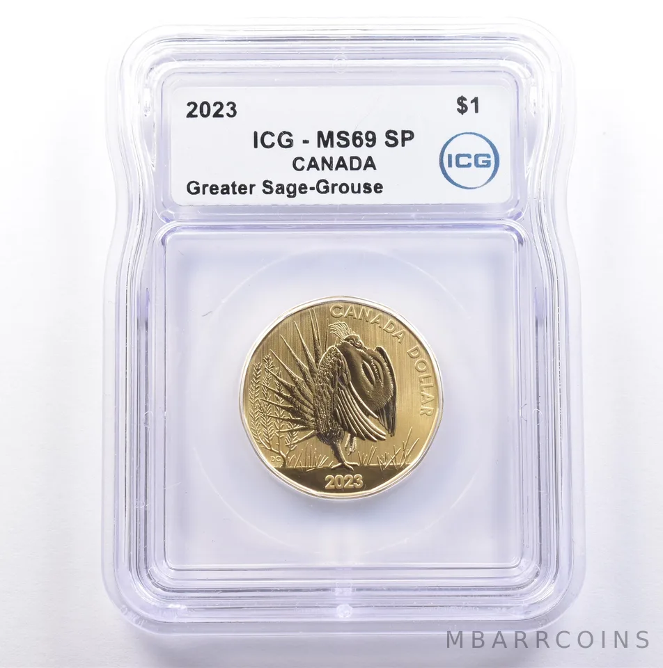 2023 Canada 1 Dollar Great Sage-Grouse MS69 SP ICG *9010