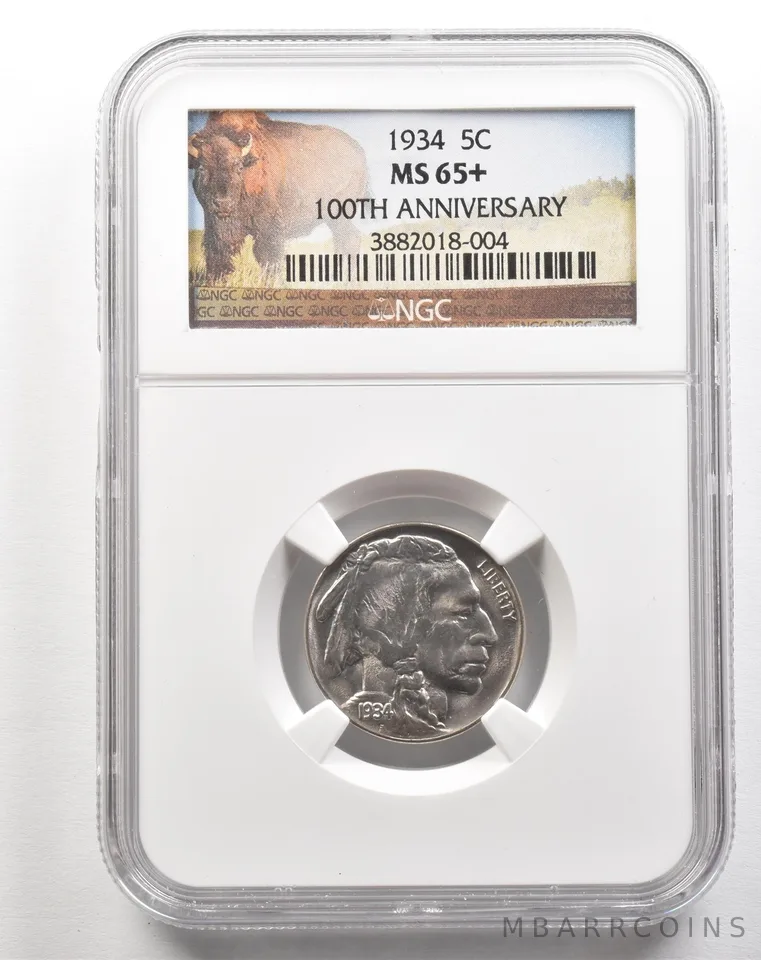 1934 Indian Head Buffalo Nickel MS65+ NGC *5152