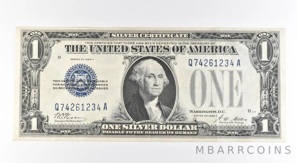 1928 A $1 Silver Certificate Blue Seal Fr#1601 *0488