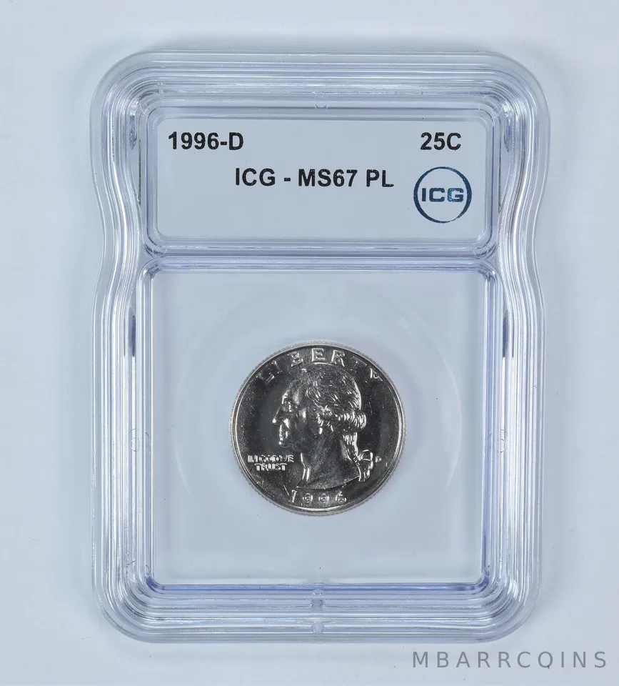 1996-D Washington Quarter MS67 PL ICG