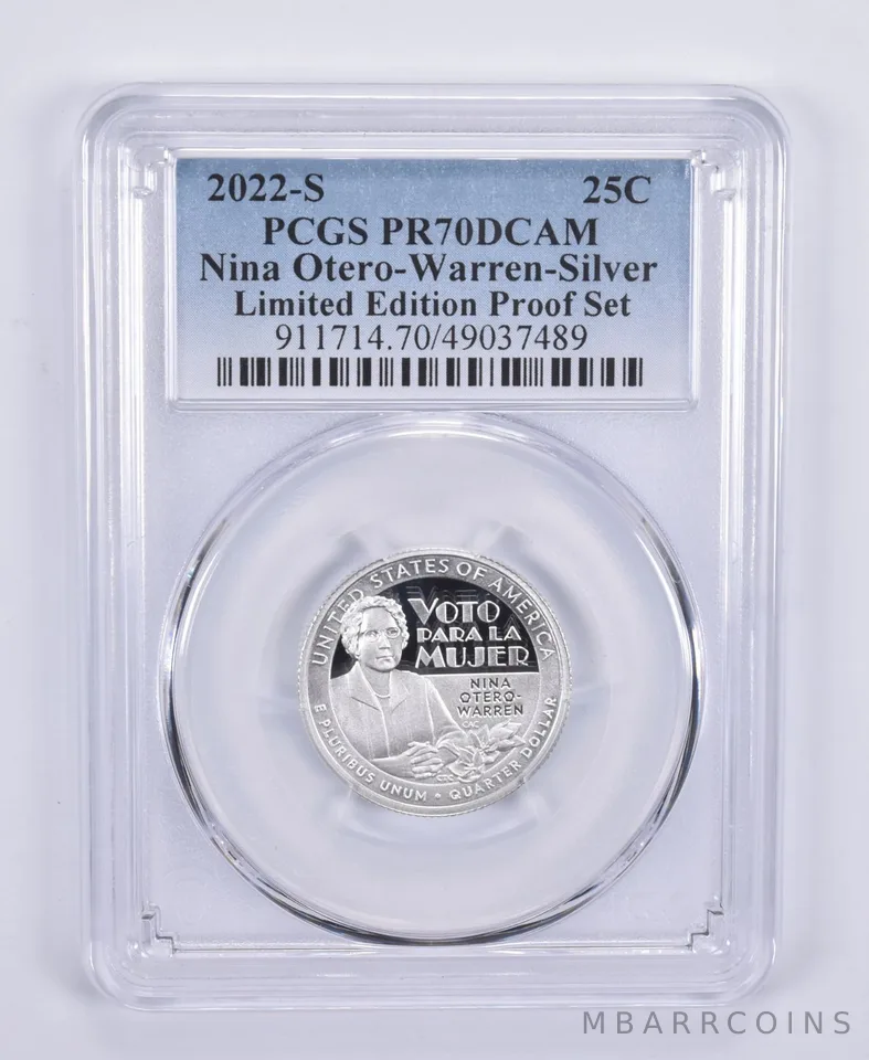 2022-S Quarter Silver Nina Otero-Warren Limited Edition Set PR70 PCGS