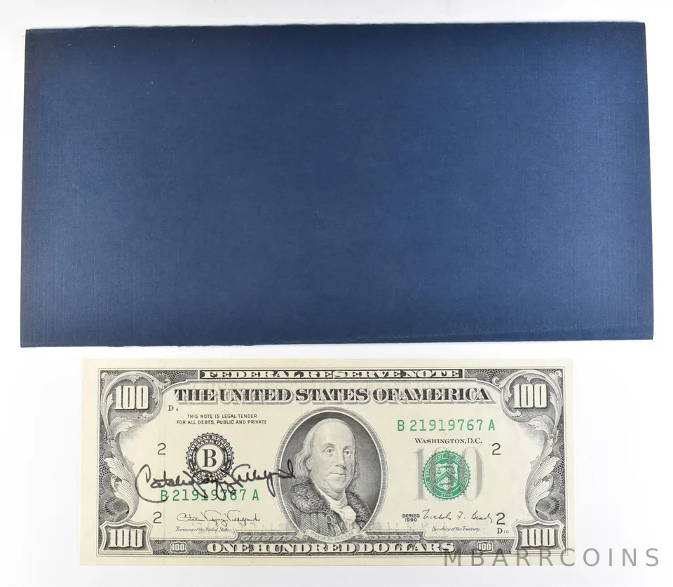 1990 $100 New York NY FRN Green Seal Courtesy Signature *0945