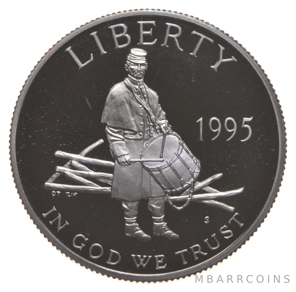 1995-S Proof Civil War Drummer Boy Commemorative Half Dollar