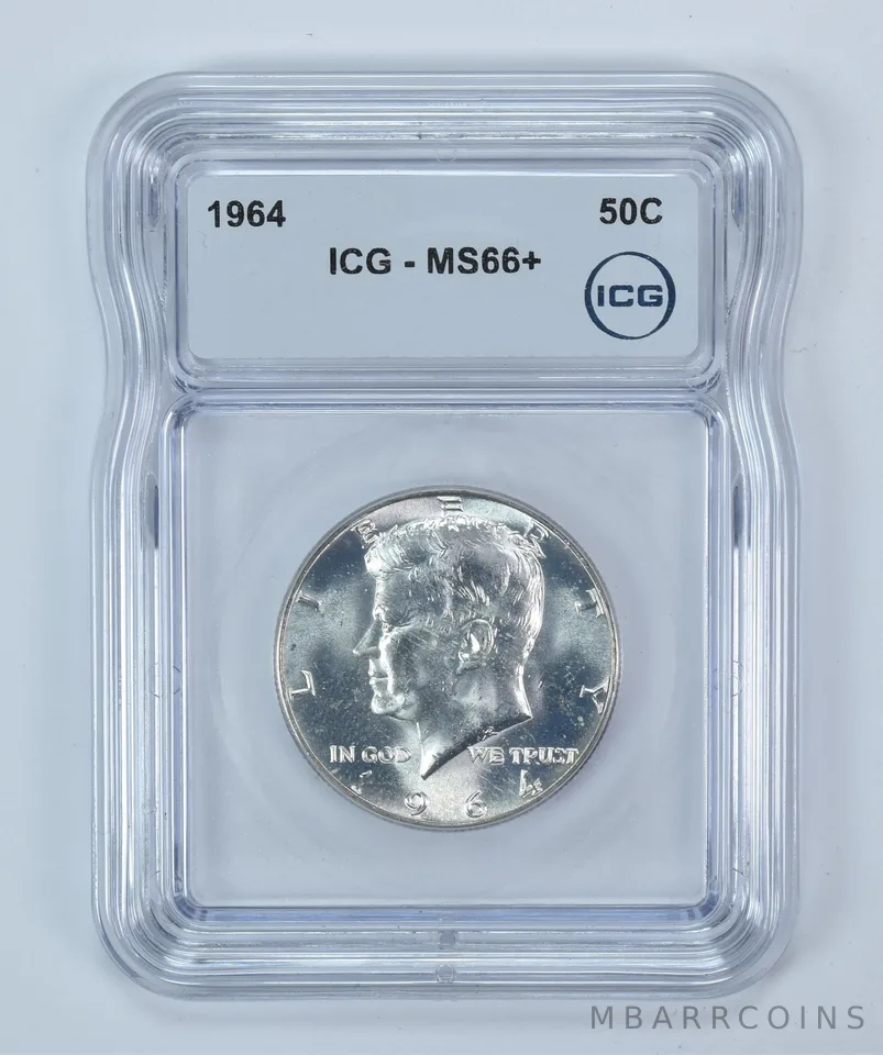 1964 Kennedy Half Dollar MS66+ ICG
