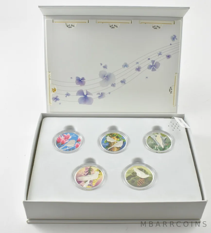 2017 Canada 10 Dollar Silver 5 Coin Set Birds Among Nature's Colors Proof *3535