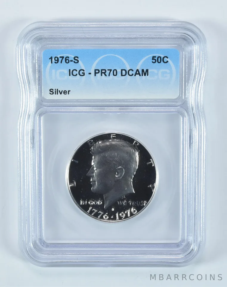 1976-S Kennedy Half Dollar Silver PR70 DCAM ICG