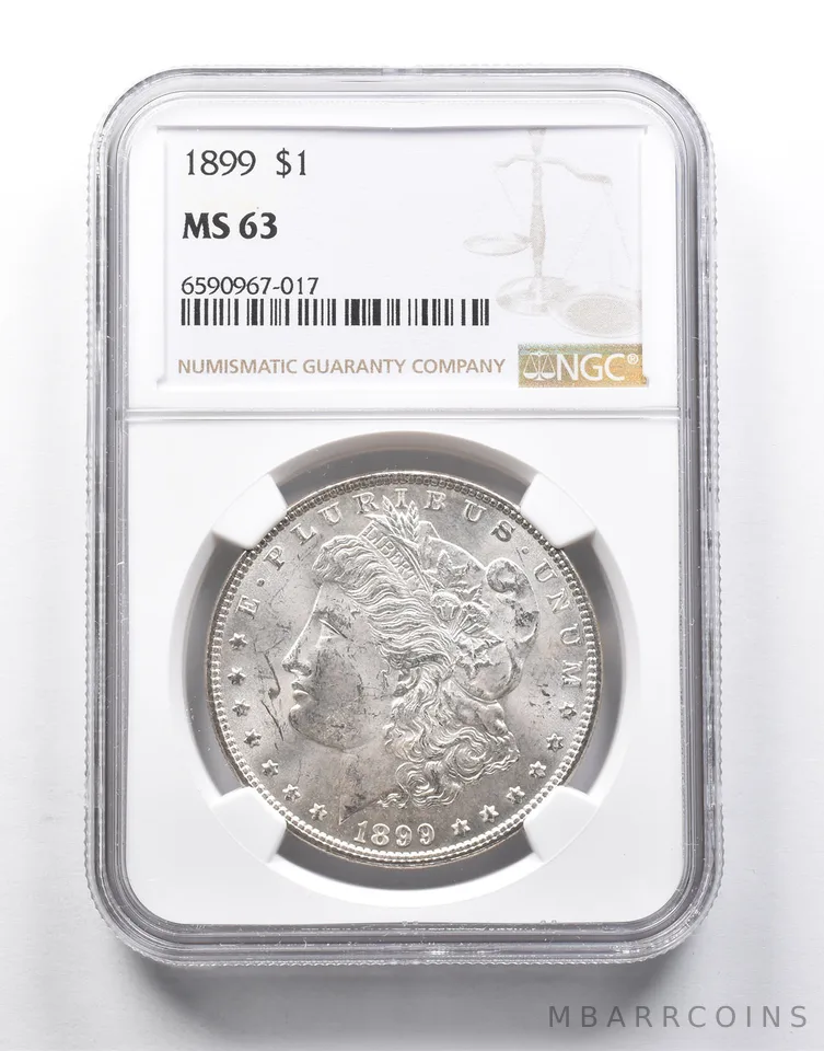 MS63 1899 Morgan Silver Dollar NGC *0156