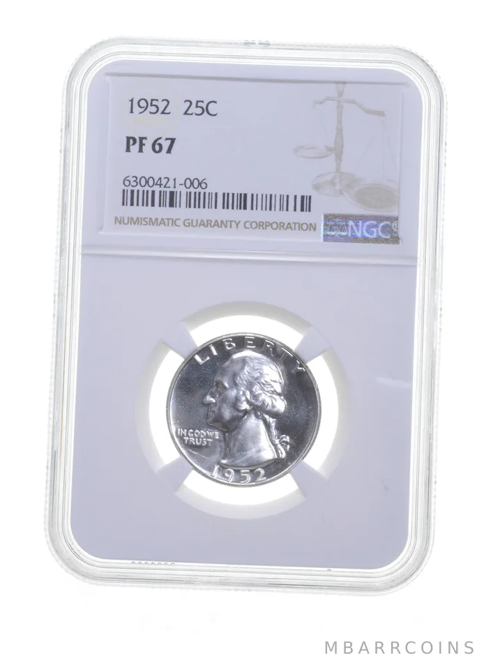 PF67 1952 Washington Quarter - Graded NGC *6139