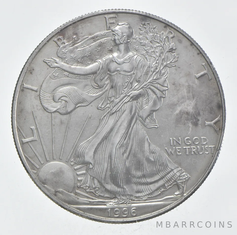 Rarest 1996 American Silver Eagle - Key Date - Rare LOW MINTAGE *368