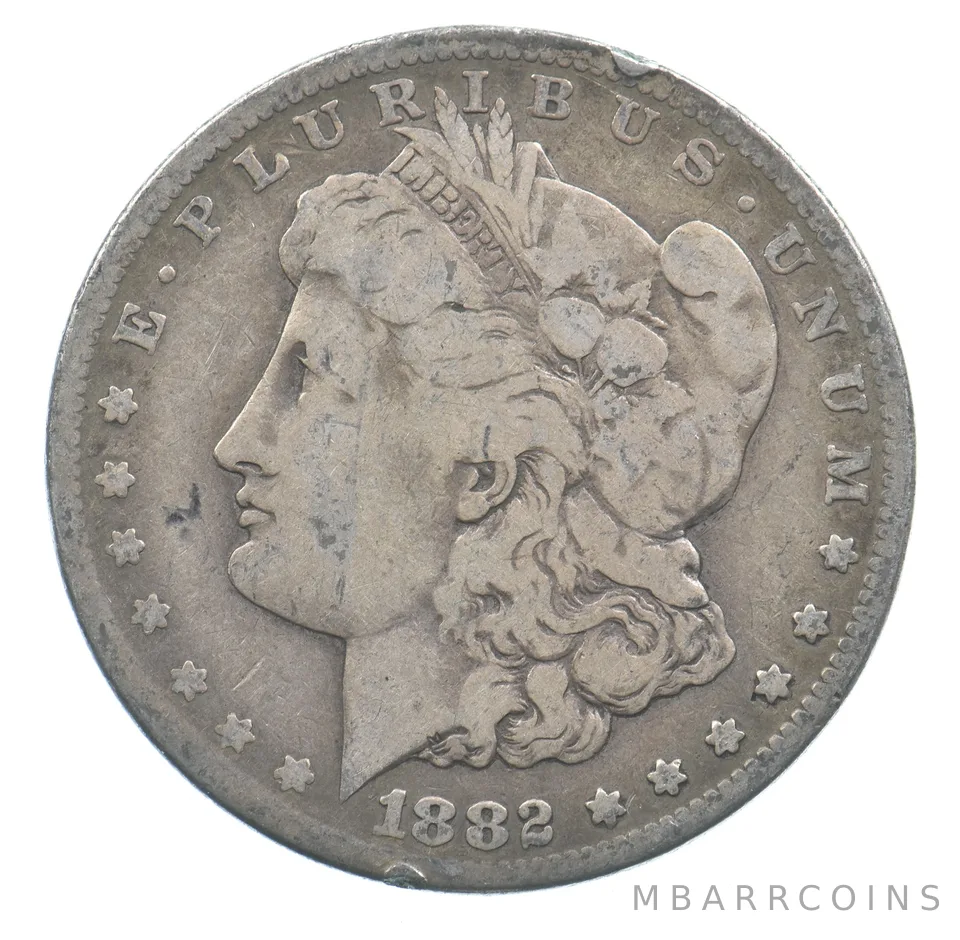Early - 1882-S Morgan Silver Dollar - 90% US Coin *973