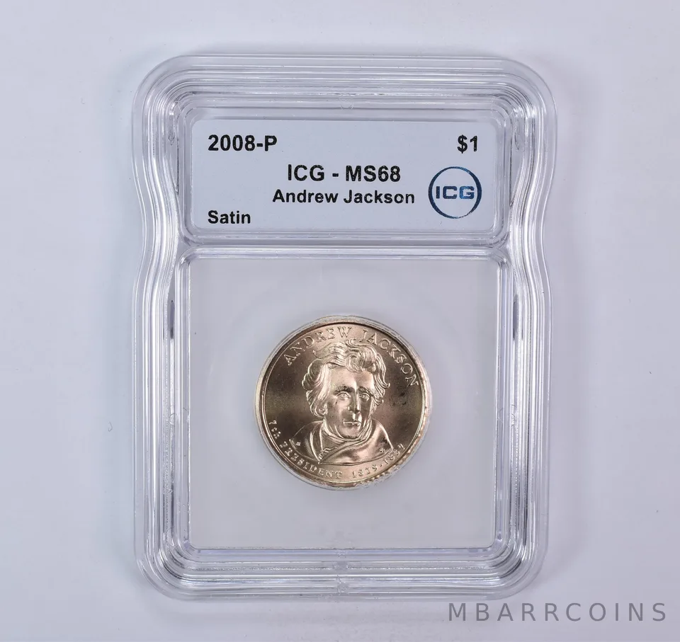 2008-P Presidential $1 Andrew Jackson SMS Satin MS68 ICG