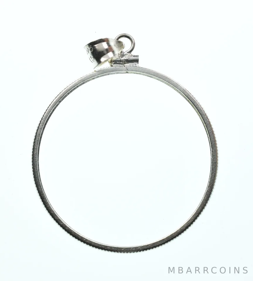 Sterling Silver 35 MM 1 Peso Mexico Coin Bezel Pendant Frame Edge *2165