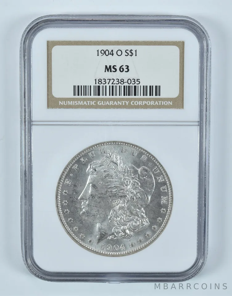 1904-O Morgan Silver Dollar MS63 NGC Brown Label