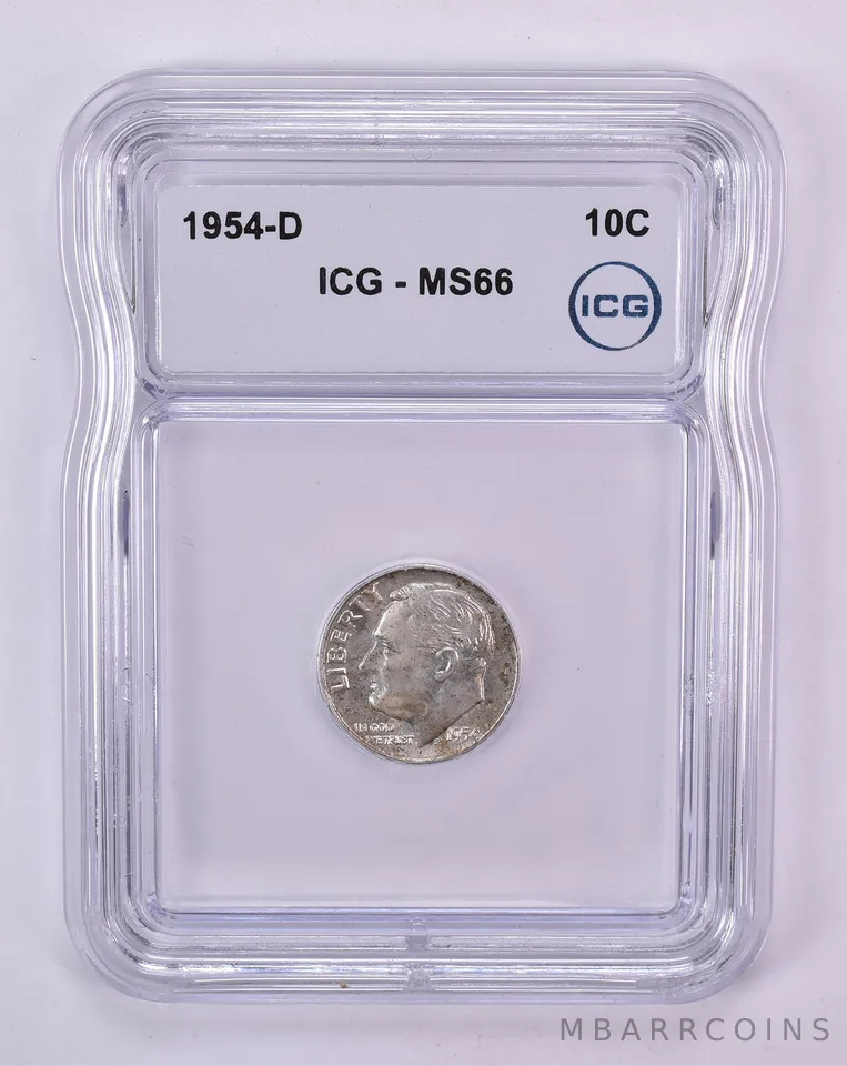 1954-D Roosevelt Dime MS66 ICG