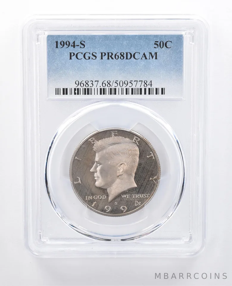 1994-S Kennedy Half Dollar PR68 DCAM PCGS Hazy Tone *8017