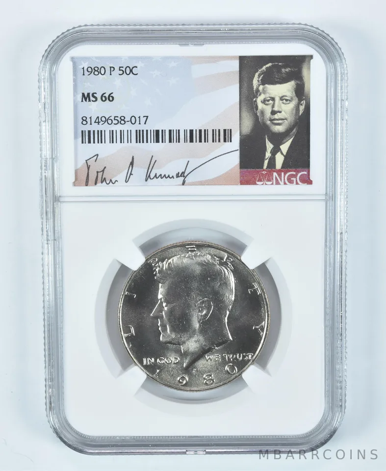 1980-P Kennedy Half Dollar MS66 NGC Special Label