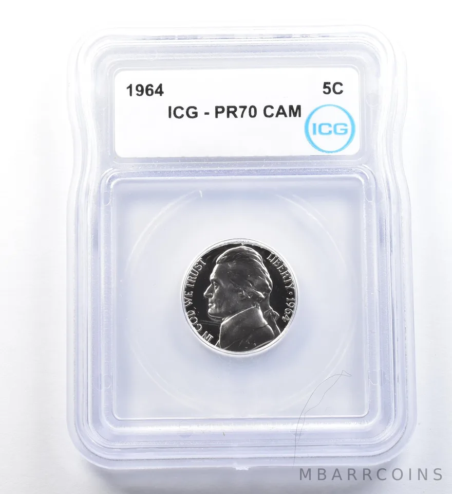 1964 Jefferson Nickel PR70 CAM ICG *1174