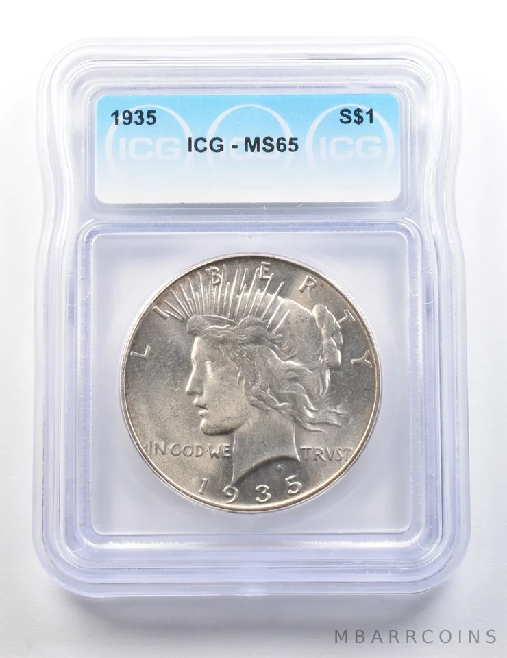 1935 Peace Silver Dollar MS65 ICG a9549
