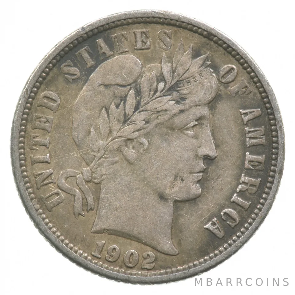1902-O Barber Dime *8333