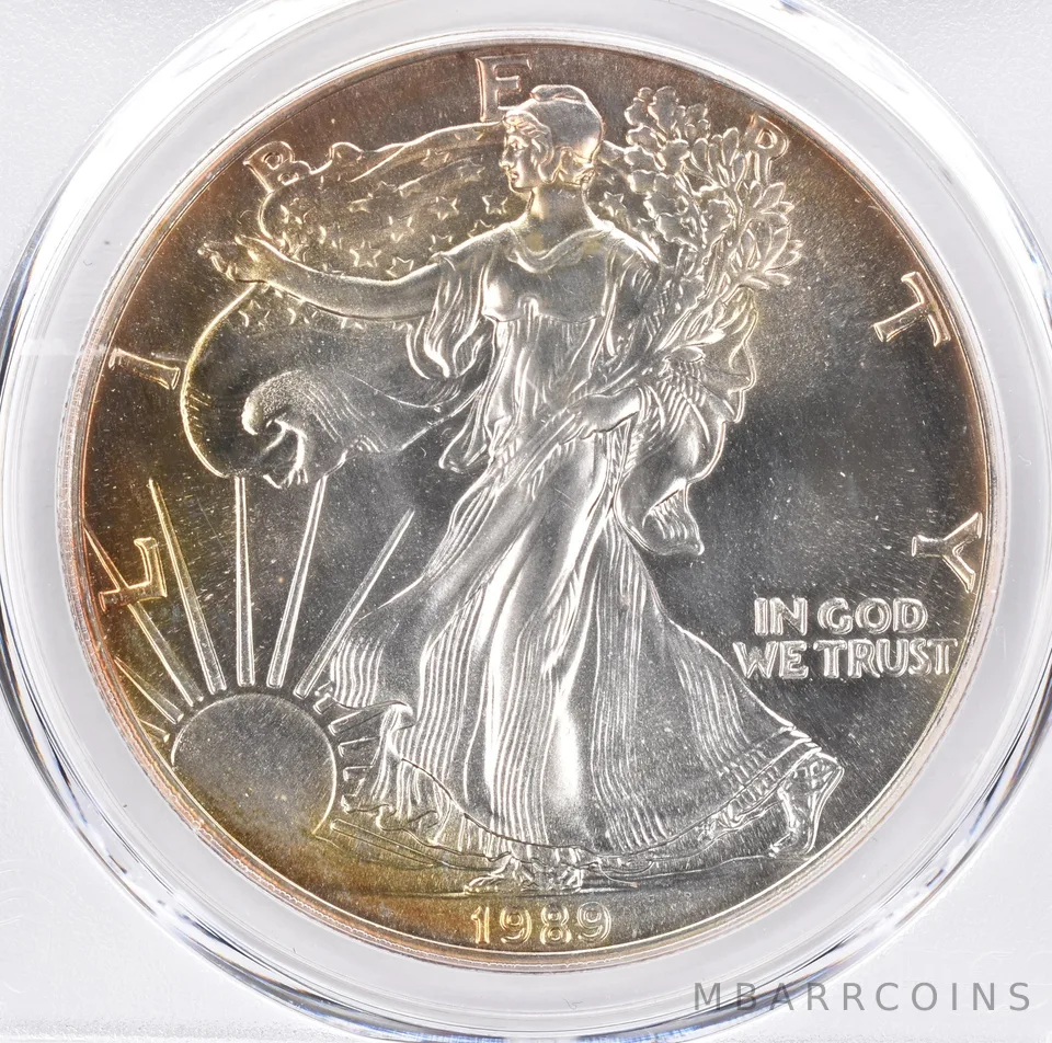 1989 American Silver Eagle MS68 PCGS Beautiful Tone *1300