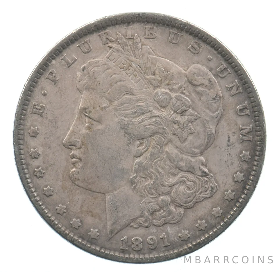 Early - 1891 Morgan Silver Dollar - 90% US Coin *839