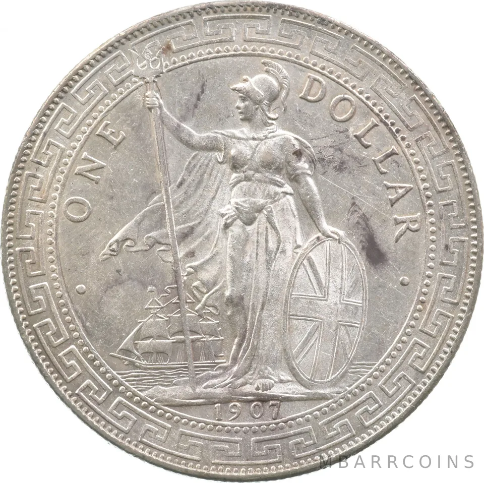 1907 Great Britain Trade Dollar British *9543