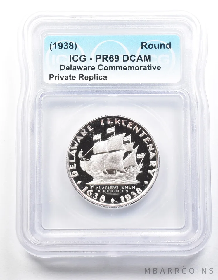 1936 Delaware Half Dollar PR69 ICG Museum Gallery Strike a1286