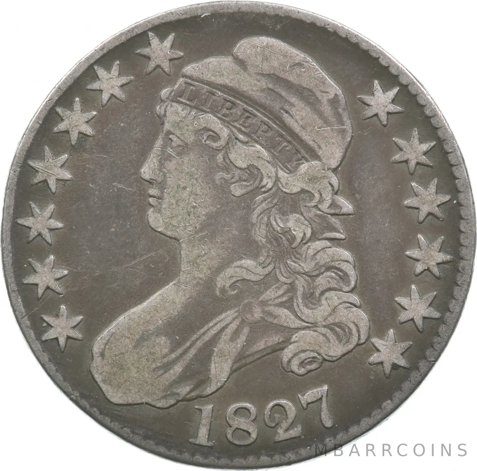 1827 Capped Bust Half Dollar 120a a3492