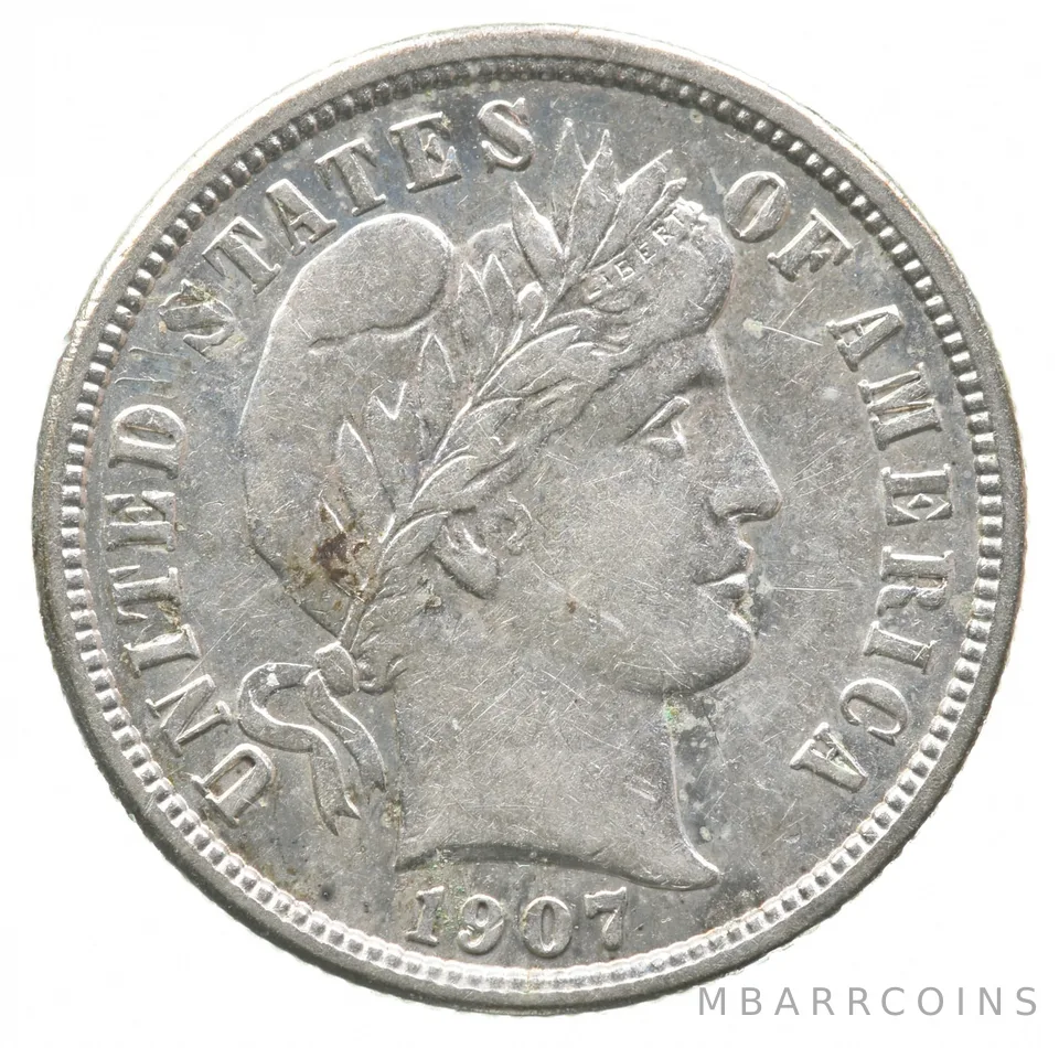 1907-S Barber Dime a8242