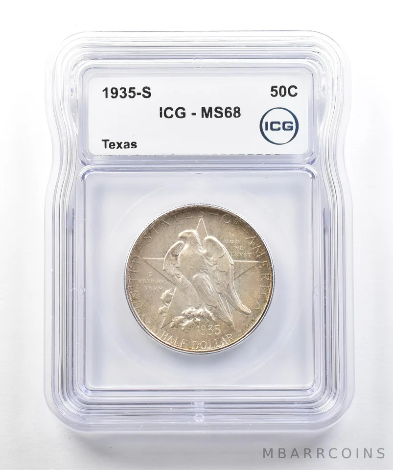 1935-S Texas Commemorative Half Dollar MS68 ICG *3247