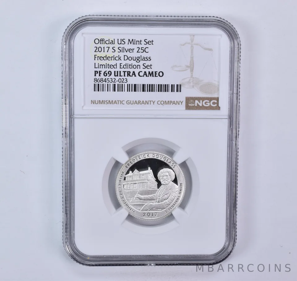 2017-S ATB Quarter Silver Frederick Douglass Limited Edition Set PF69 UCAM NGC