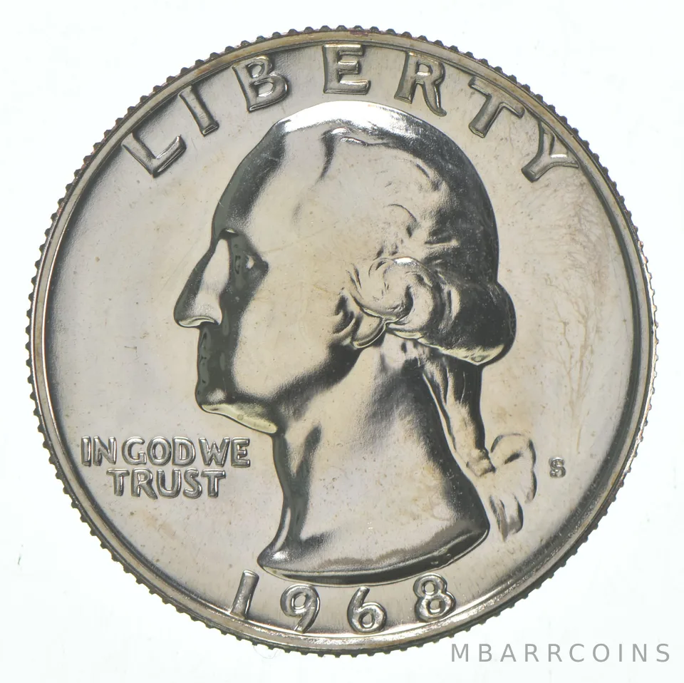 1968-S Washington Quarter CLAD Proof