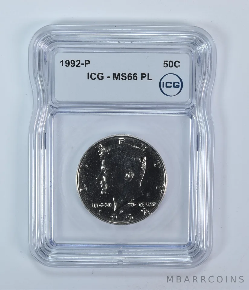 1992-P Kennedy Half Dollar MS66 PL ICG