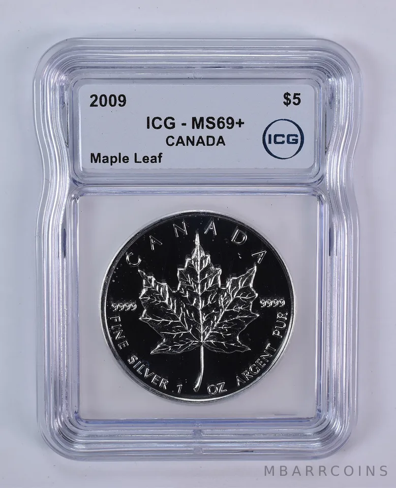 2009 Canada 5 Dollars Silver Maple Leaf MS69+ ICG