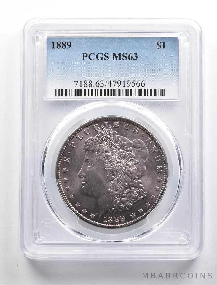 MS63 1889 Morgan Silver Dollar PCGS a5033
