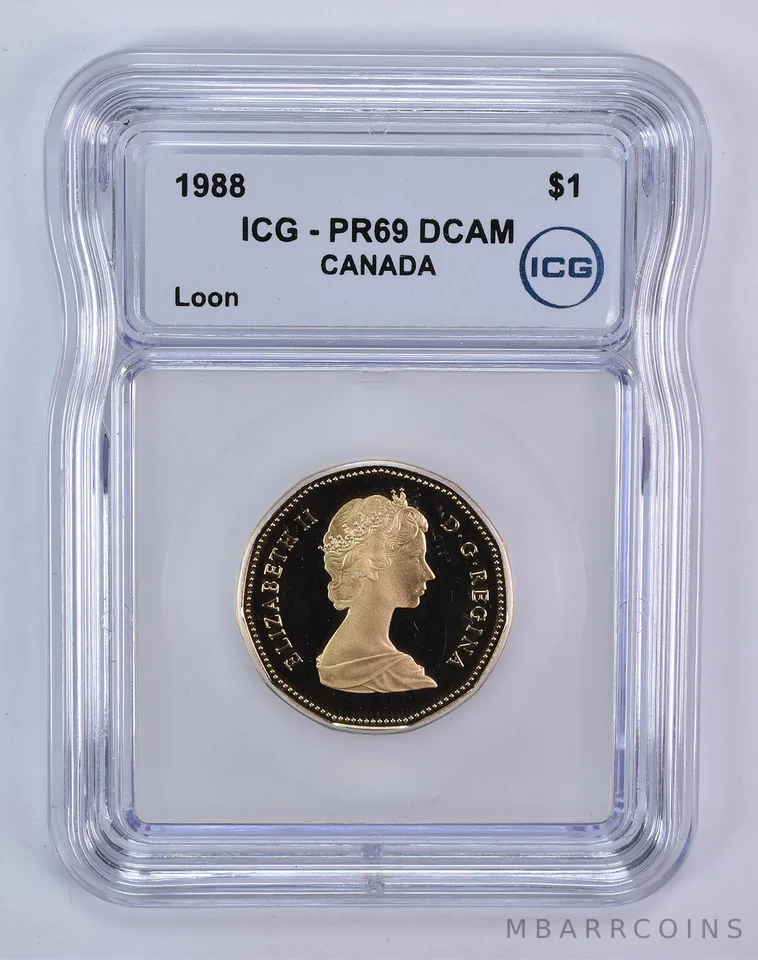 1988 Canada 1 Dollar Loon PR69 DCAM ICG