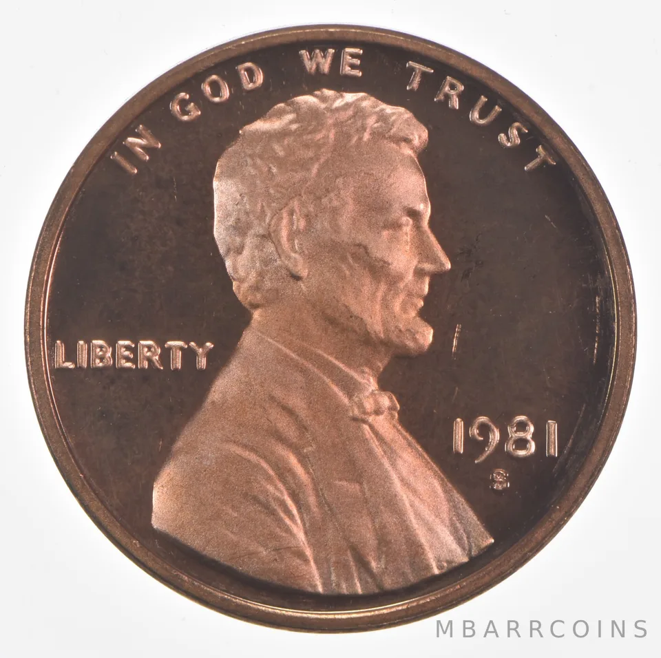 1981-S Lincoln Memorial Cent Type 1 Proof